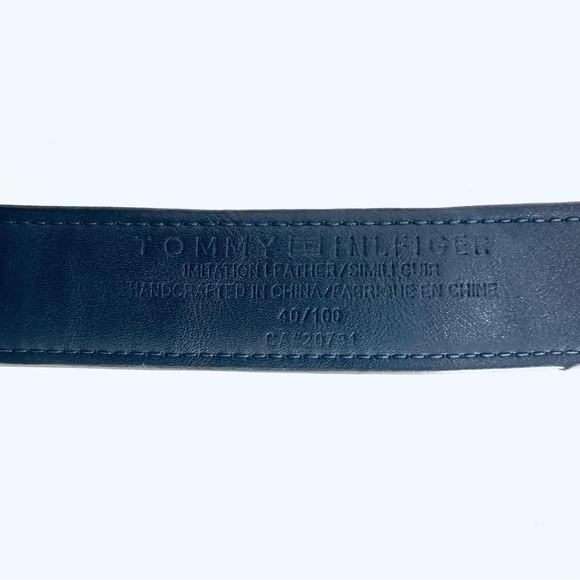 Vintage Tommy Hilfiger Red and Navy Tartan Plaid Belt, Men’s Size 40 - Picture 15 of 15